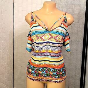 BRAND NEW BCX MULTI-COLOR BLOUSE